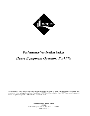 Heavy Equipment Operator Certification Online  Form