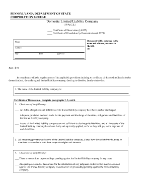 Sample of Certificate of Pa for Business  Form