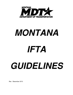 Montana Ifta  Form