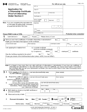  Application for a Citizenship Certificate Citoyennet Et Immigration Cic Gc 2020