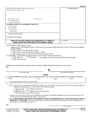 Order Reissuance  Form