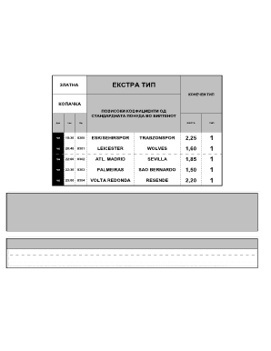 Zlatna Kopacka Bilten  Form