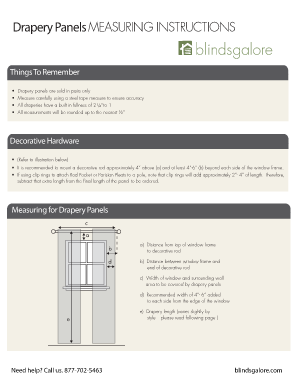 Drapery Measurement Worksheet  Form