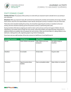 Zoning to Maximize Learning  Form