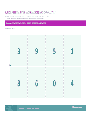 Jam Testing Sheet  Form