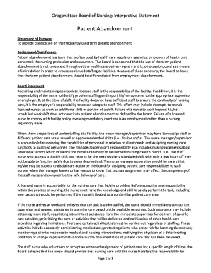 Cna Abandonment  Form