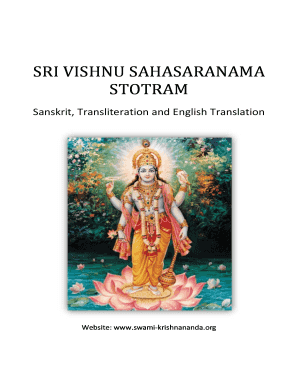 Vishnu Sahasranamam Sanskrit PDF Download  Form