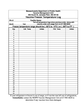 Vaccine Zer Temperature Log Mass  Form