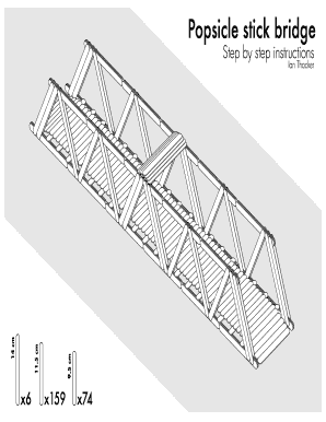 Popsicle Stick Bridge Blueprints PDF  Form