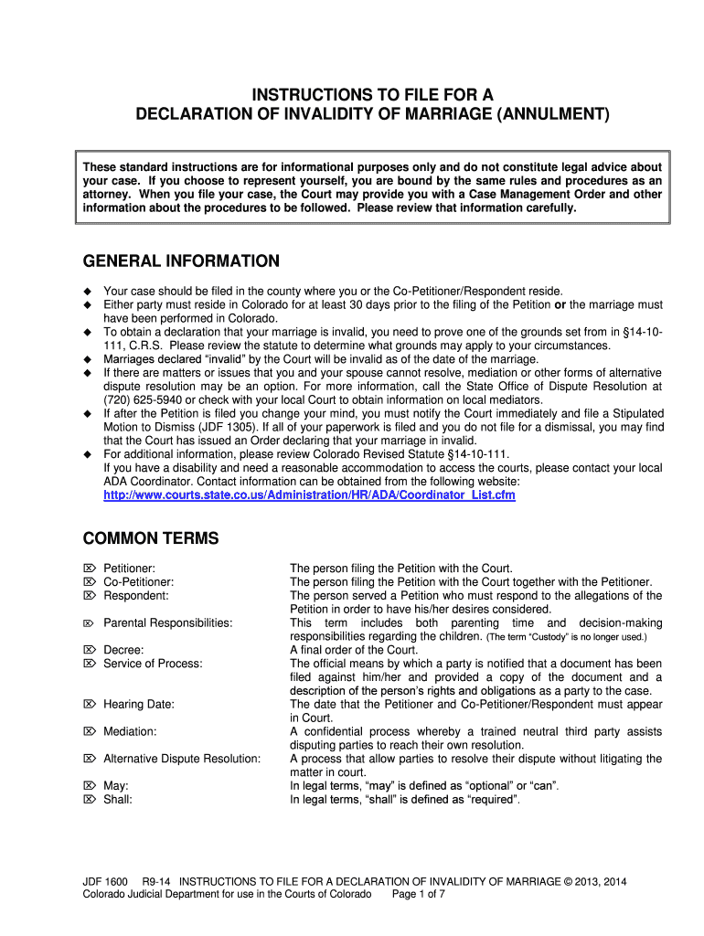 INSTRUCTIONS to FILE for a Courts State Co  Form