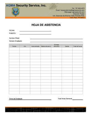 Agma Security Service  Form