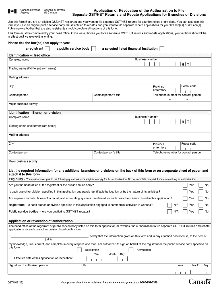 Gst10  Form