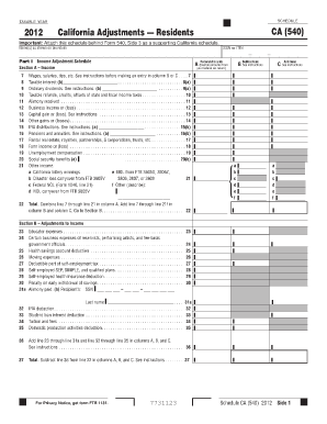 Prepare California Adjustment Instruction Form