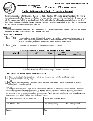 Cerritos College Transcripts  Form