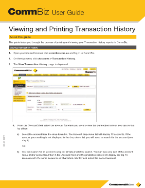 Editable Commonwealth Bank Statement Template  Form