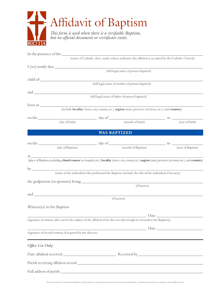 Baptism Sign Up Sheet  Form