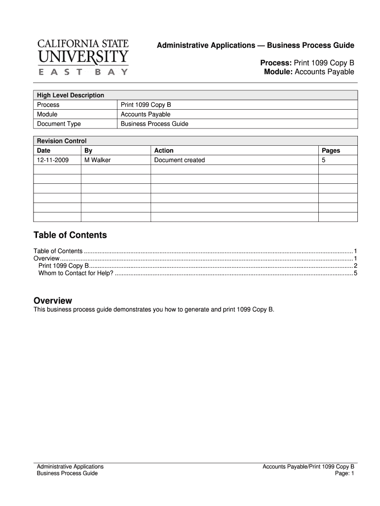 Print 1099 Copy B PDF  Www20 Csueastbay  Form