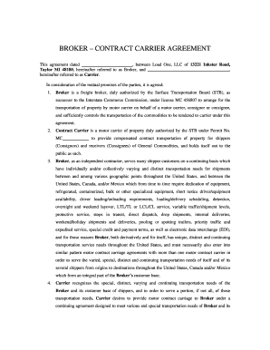 This Agreement Dated , between Load One, LLC of 13221 Inkster Road,  Form