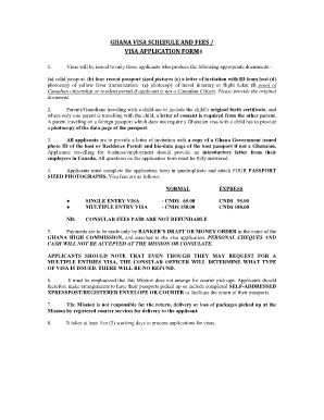 Ghana Embassy Visa Application Form PDF