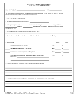 Usarec Forms