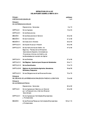 Estructura De La Ley Del Isr  Form