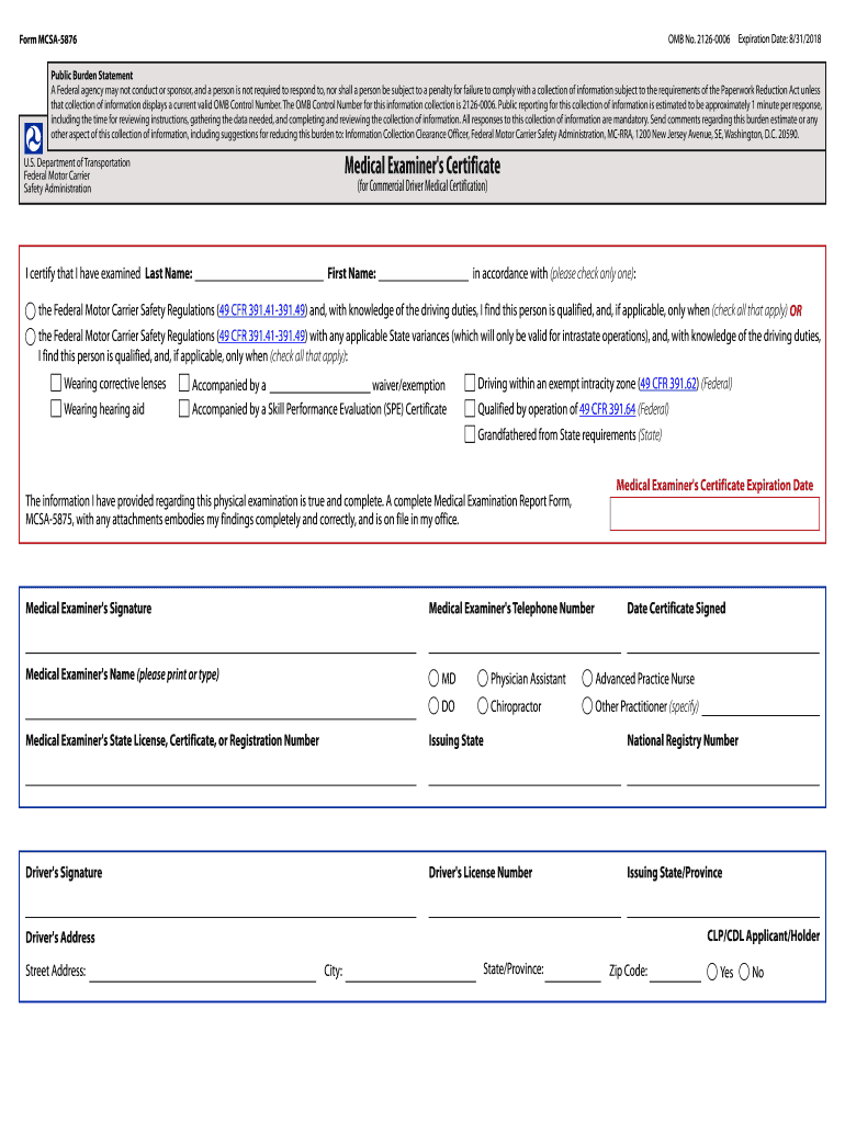  Mcsa 5876 Printable Form 2018