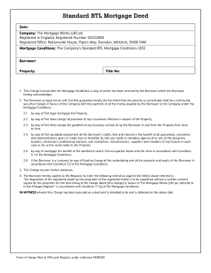 Standard Btl Mortgage Deed Example  Form