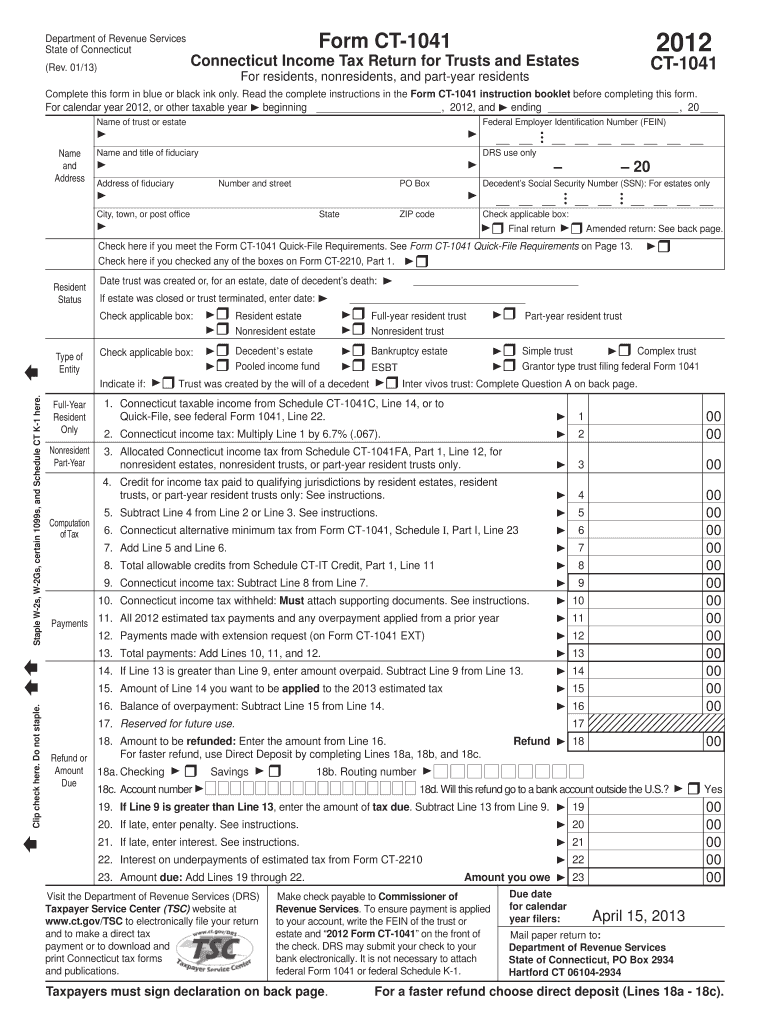 Form Ct1041