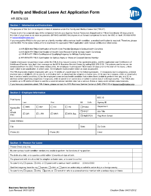 Nyct Fmla Form