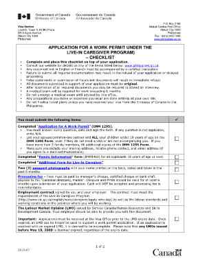 Canada Work Permit Application Form Download