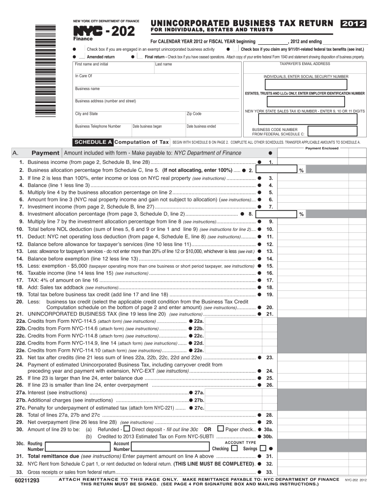 Get and Sign Nyc 202 Form 2019