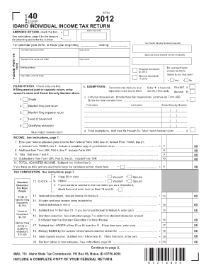 Idaho Form 40