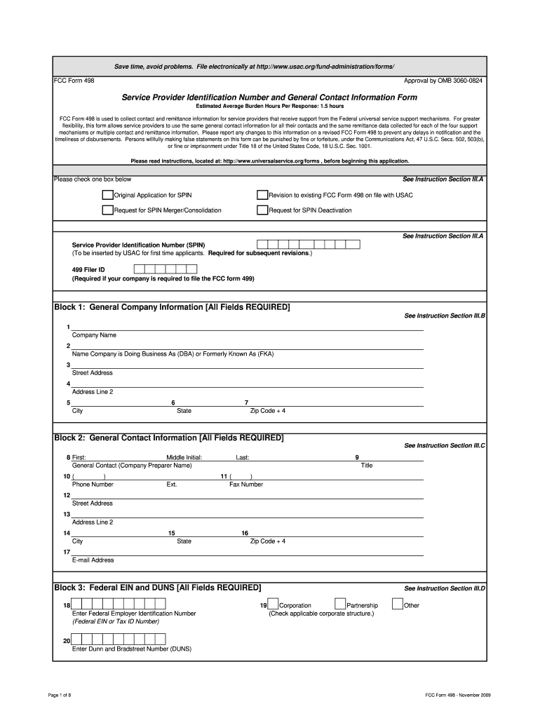  Form 498 Typeable 2009