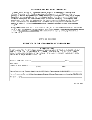 Florida Lodging Tax Exemption Form Government Travelers PDF