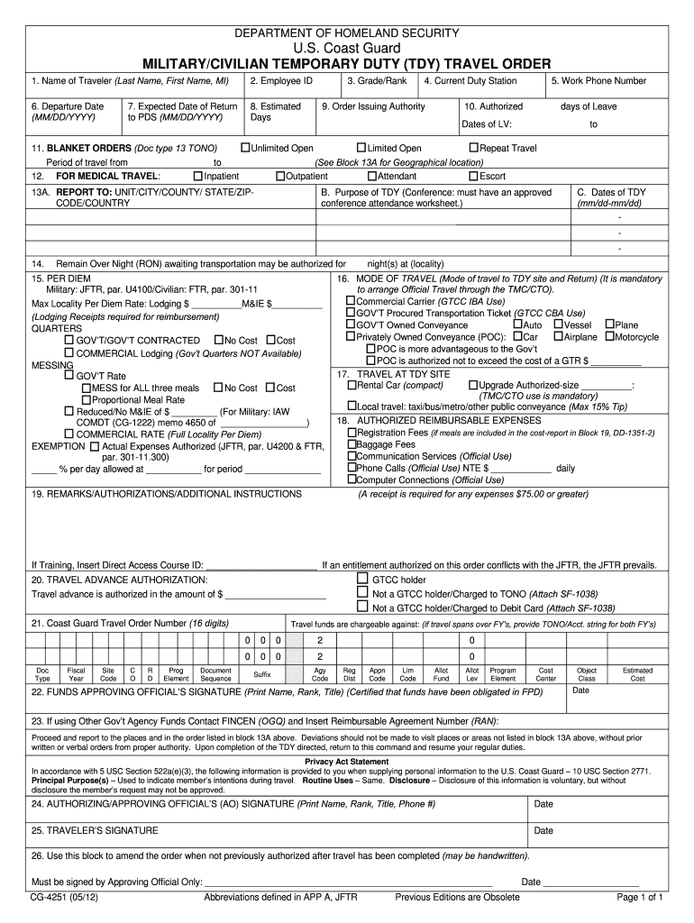 Cg 4251  Form