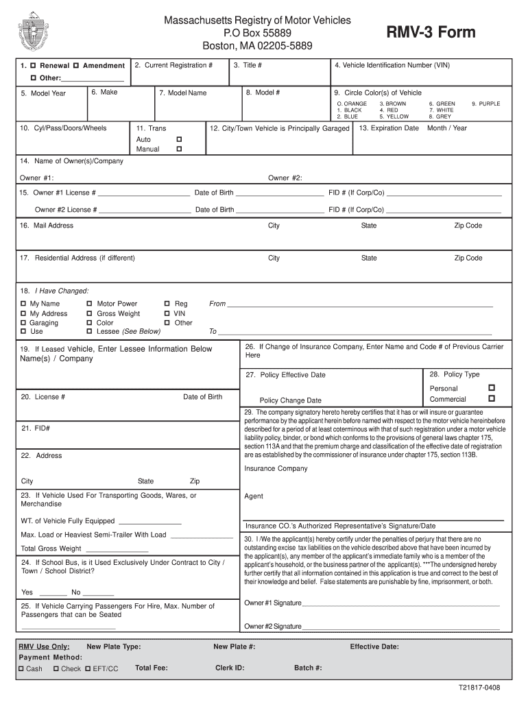  Rmv 3 Form 2012