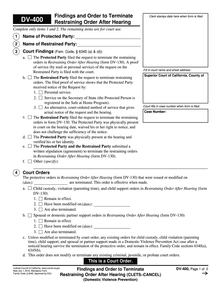 Dv 400  Form