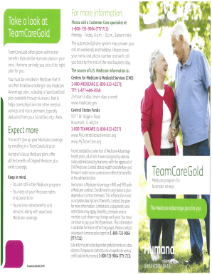 Humana Teamcare Gold  Form