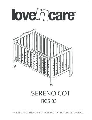 Love N Care Cot Assembly Instructions  Form