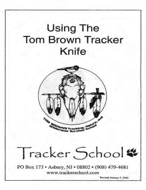 Tracker Knife Template  Form