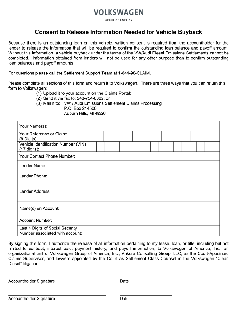 Release Buyback  Form