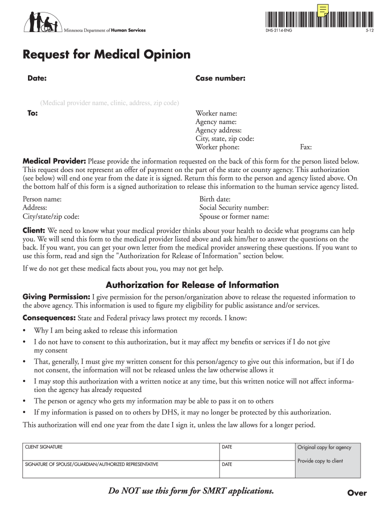  Medical Opinion Form 2012-2024