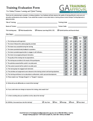 Training Feedback Form