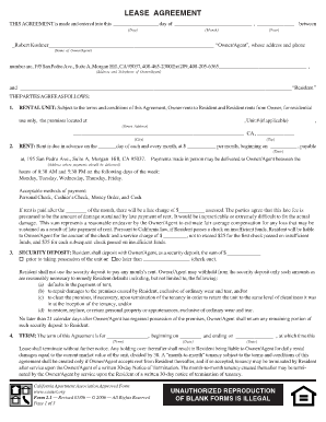 Lease Agreement Form Cuyahoga County