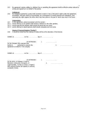 Actor Contract  Form