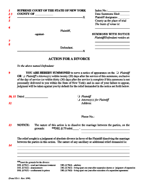 Summons with Notice Sample  Form