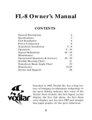 Vexilar Fl 8 Instructions  Form