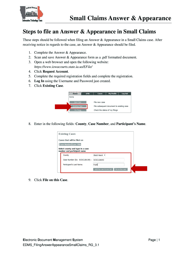 Iowa Edms  Form