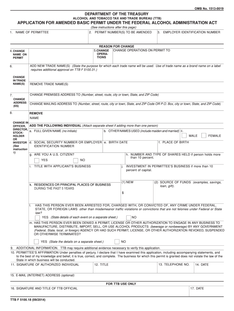 Amended Permit  Form