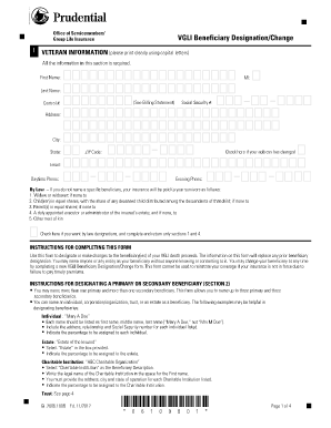 Vgli Beneficiary Form